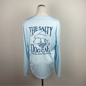 The Salty Dog Cafe Hilton Head Island SC Light Blue Long Sleeve Sun Shirt Women